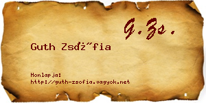 Guth Zsófia névjegykártya